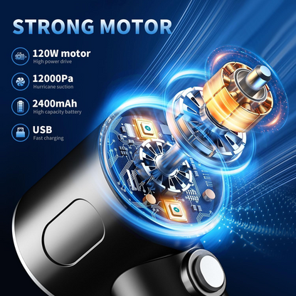 3 in 1 Mini Car Vacuum – Wireless, Rechargeable, Blower & Dust Cleaner for Car, Home & Keyboard